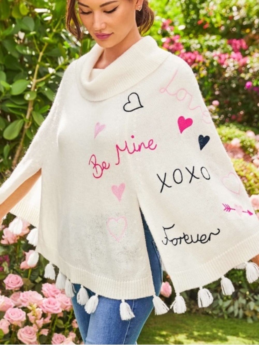Lilly Pulitzer Kip Wrap Coconut Love Toss Sweater Be Mine size small/medium